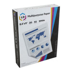 LD Multipurpose paper 8.5”x 11” White