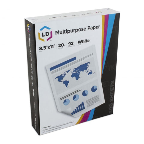 LD Multipurpose paper 8.5”x 11” White
