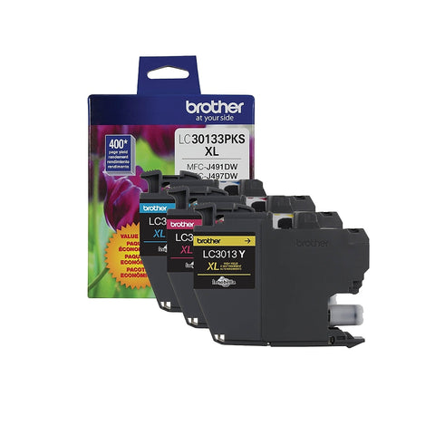 Brother LC3013 Color Ink Cartridges, High Yield, 3/Pack